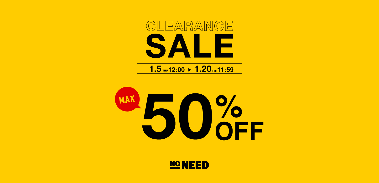 NONEED | CLEARANCE SALE