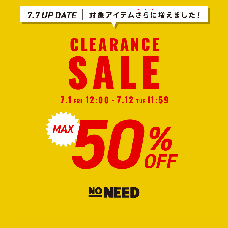 NONEED | CLEARANCE SALE
