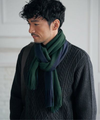 【冬バーゲン★特別送料無料！】 抗菌防臭】ラッセルバイカラーマフラー,ikka| TOKYO DESIGN CHANNEL 小物