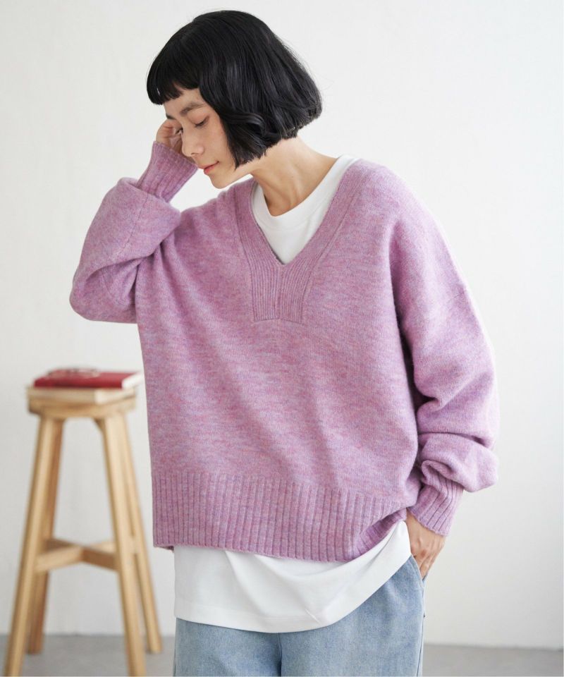 ラインVネックニットプルオーバー,LBC| TOKYO DESIGN CHANNEL ラインVネックニットプルオーバー,LBC| TOKYO DESIGN CHANNEL