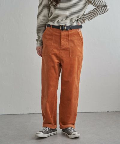 コーデュロイゆるテーパード