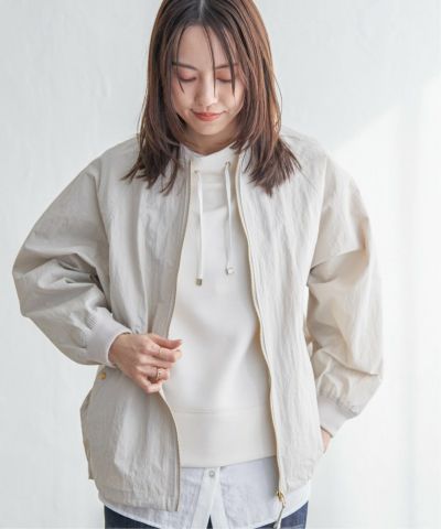 ミドル丈リブブルゾン