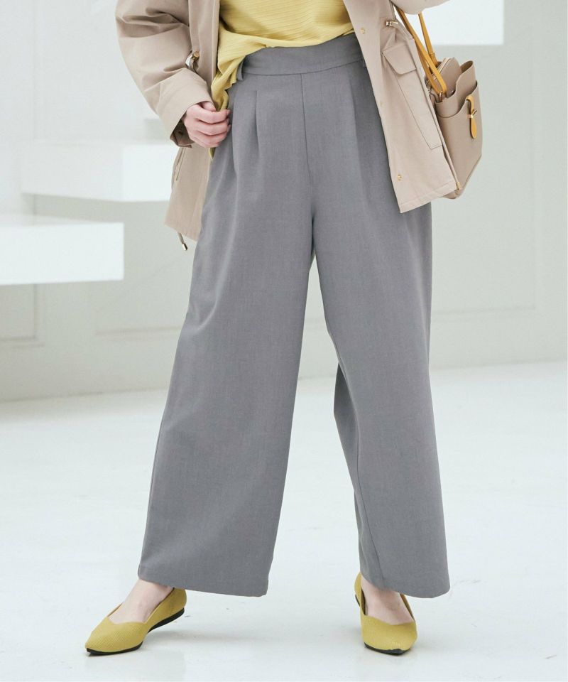 Hika出品 フロントタックワイドパンツ,ikka| TOKYO DESIGN CHANNEL