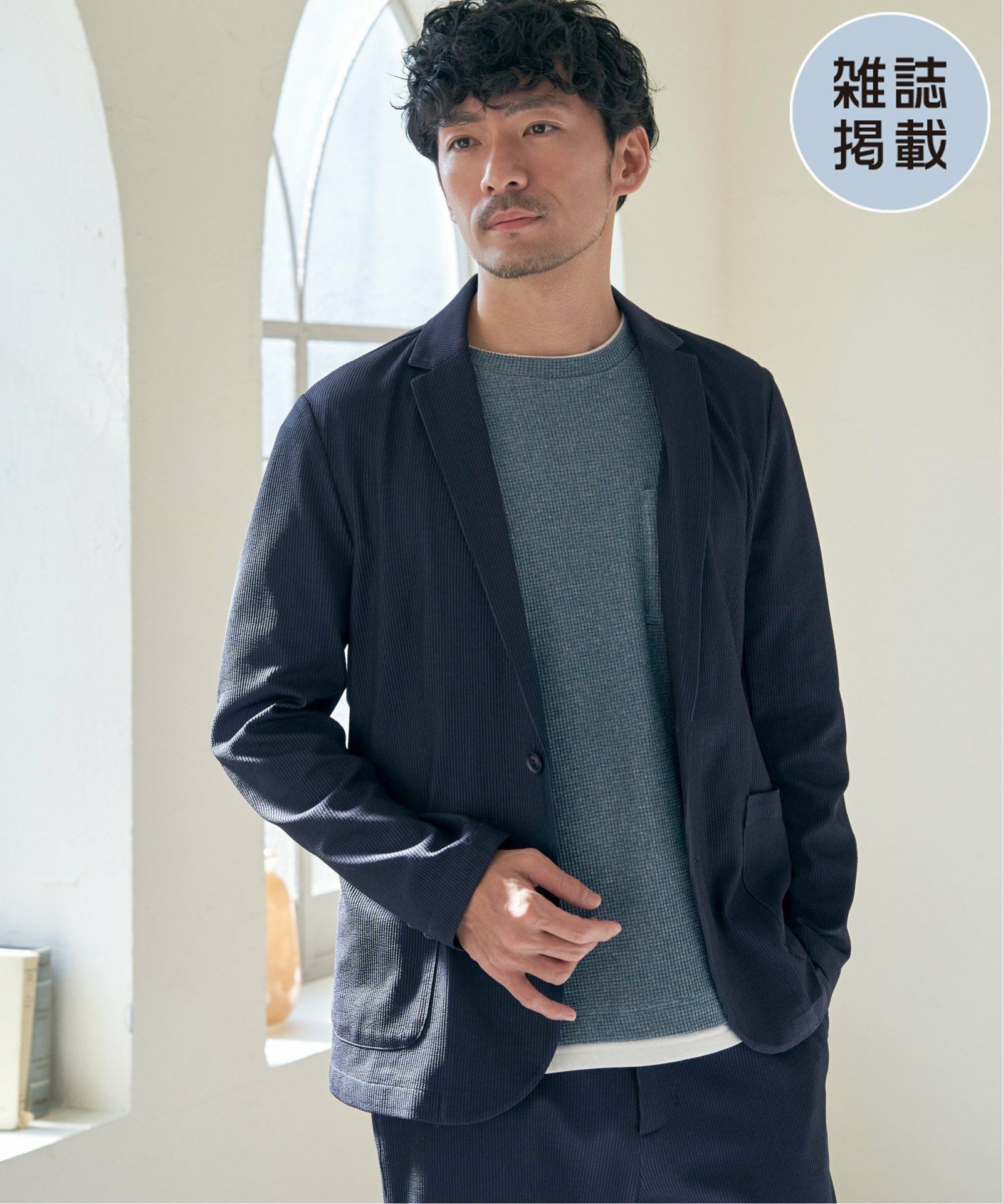 054041 UNIFORM EXPERIMENT おける シアサッカー セットアップ