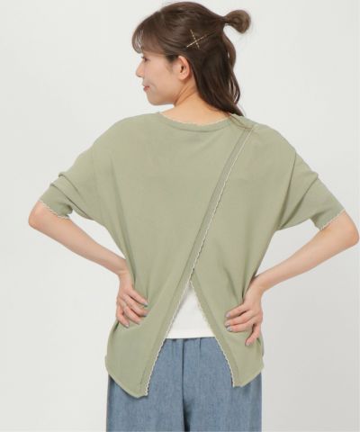 ピコ配色バックシャンプルオーバー