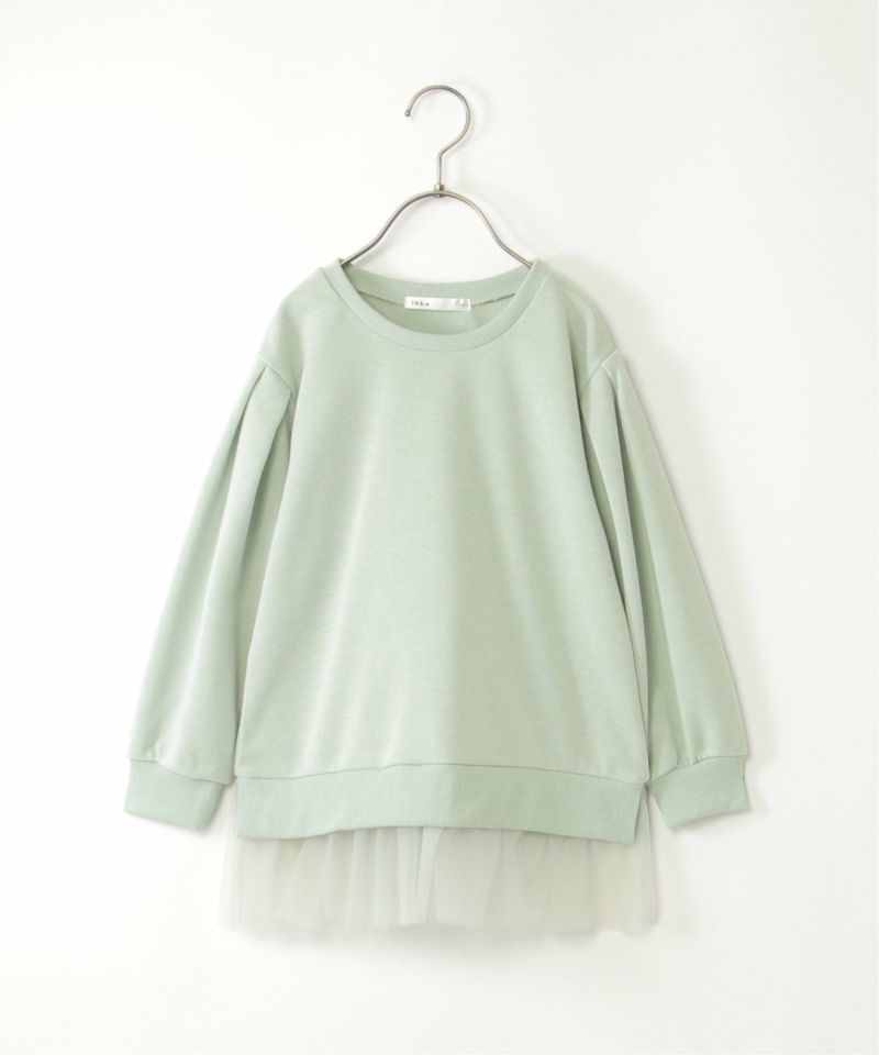 yori ヨリ　ミニ裏毛ダブルフリルプルオーバー　ネイビー 新品タグ付き】yori ミニ裏毛ダブルフリルプルオーバー（ネイビー）