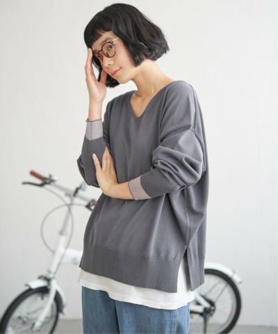 アンゴラ混Vネックニットプルオーバー,LBC| TOKYO DESIGN CHANNEL