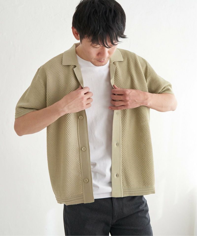 ikka トレーナー スウェット ビッグワッフルクルーネックプル