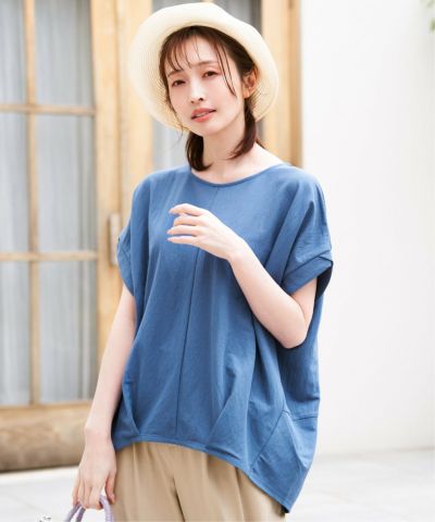 冷感鹿の子センターシームタックプルオーバー