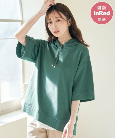 【雑誌InRed6月号掲載】コットンUSAミニワッフルポケ付きパーカー