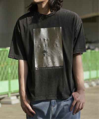 スノーウォッシュ加工箔プリントTシャツ