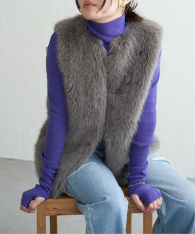 フェイクファーベスト（110~160cm）,ikka| TOKYO DESIGN CHANNEL