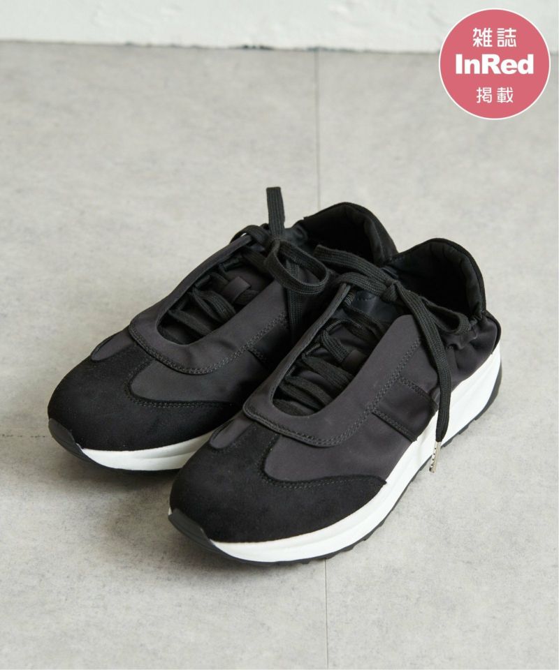 靴/バッグ 靴 スニーカー 雑誌InRed11月号掲載】サテンスエードコンビスニーカー,ikka| TOKYO