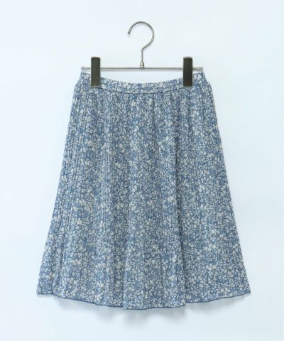 【キッズ】花柄シフォン消しプリーツスカート（100~160cm）