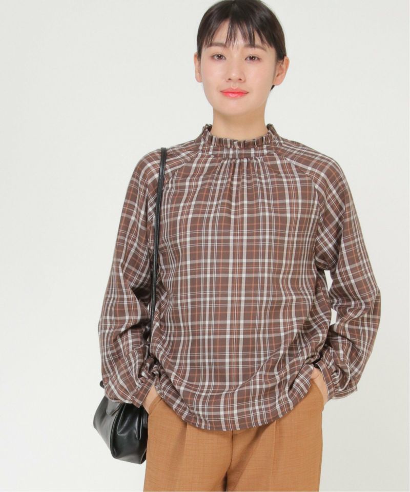 襟フリル長袖2WAYブラウス,ikka| TOKYO DESIGN CHANNEL