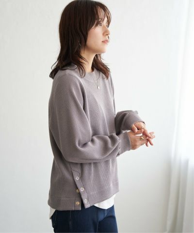 【先行予約】ラメワッフル裾リングドットプルオーバー