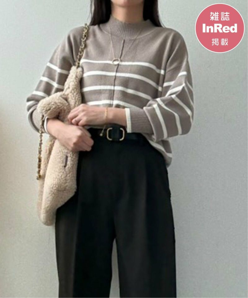 いっこ　ページ 雑誌InRed12月号掲載】コットンミックスバックスリットニット【親子