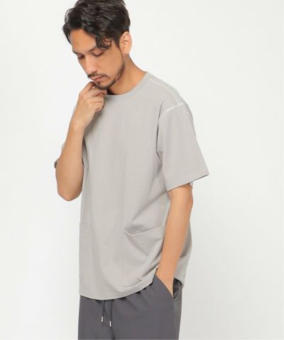 配色ステッチポケ付きT