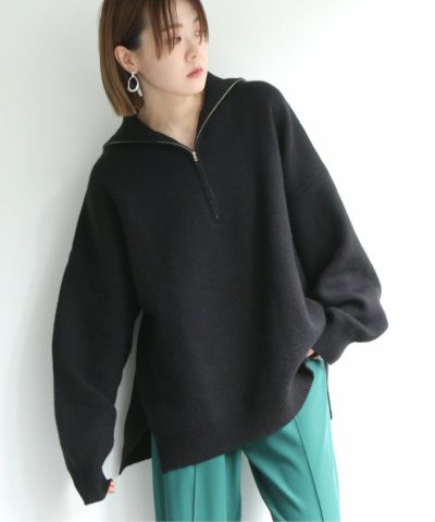 ハーフジップセーラーカラーニット
