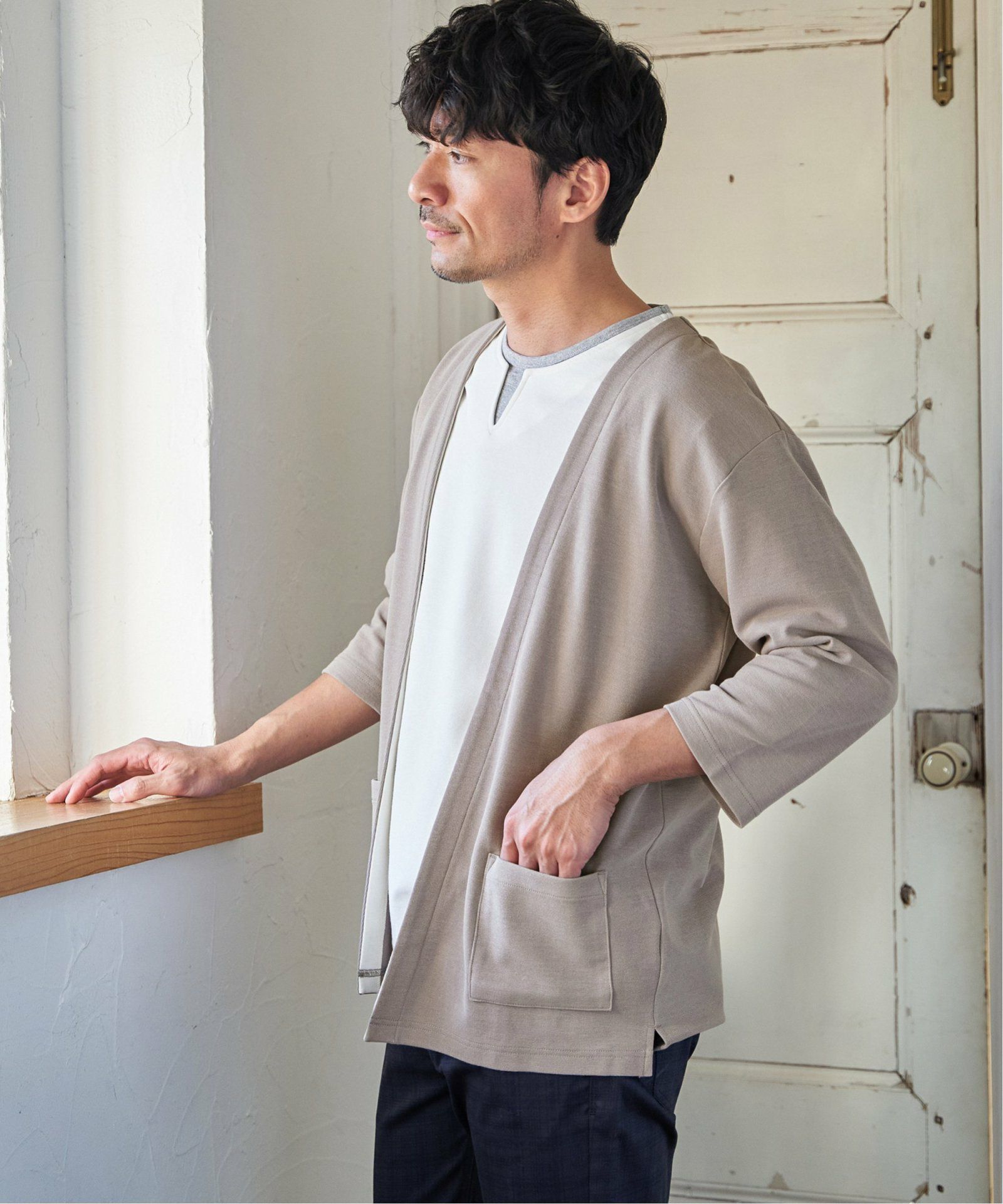 先行予約】【抗菌防臭】GOKU楽冷感7分袖カーディガン,ikka| TOKYO