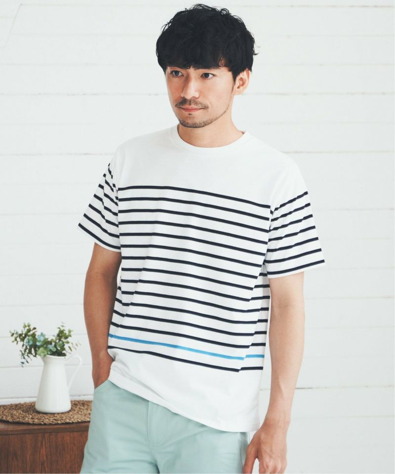 VORTEXパネルボーダーTシャツ,ikka| TOKYO DESIGN CHANNEL