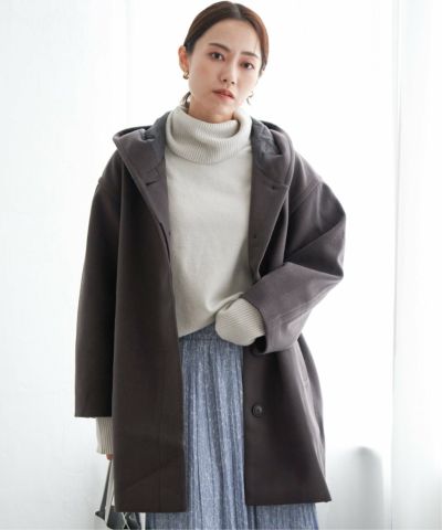 ウールライクストレッチフードコート,ikka| TOKYO DESIGN CHANNEL