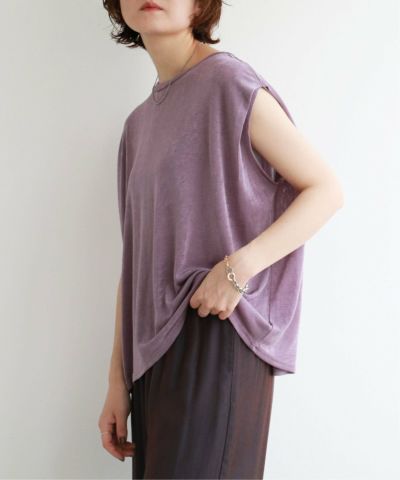 シャイニーフレンチスリーブT
