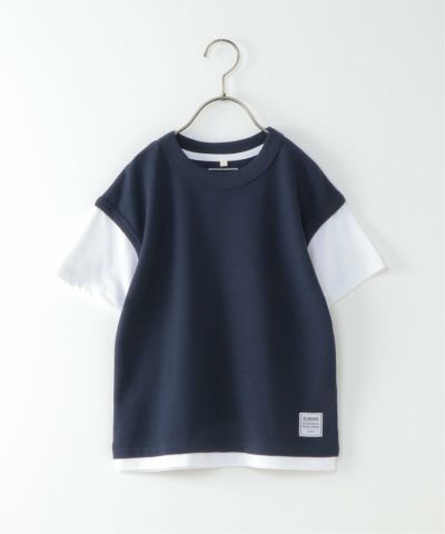 【キッズ】鹿の子フェイクベストレイヤーTシャツ（120~160cm）