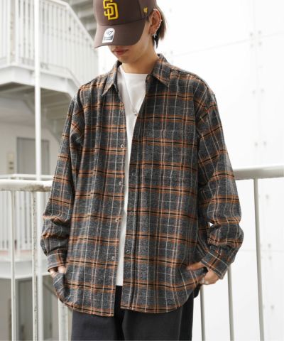 モールツイードチェックシャツ