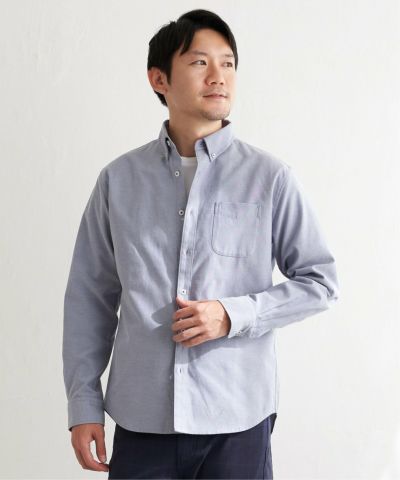 【シワ軽減／吸水速乾】イージーケアオックスボタンダウンシャツ