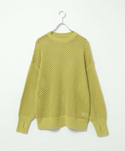 透かし編みニットプルオーバー