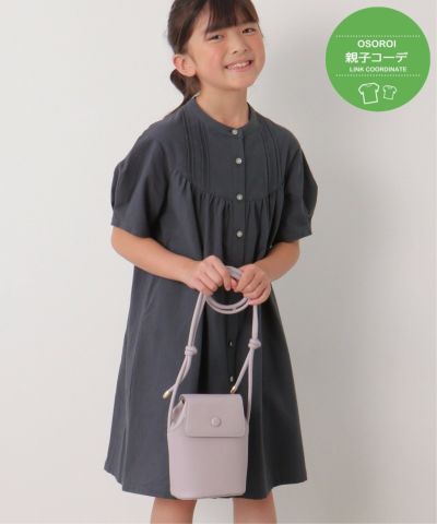 親子2点セット　新品　未使用　親子リンク　白襟ドットワンピース 親子リンク』レーヨンリネンドットキャミワンピース(KIDS)[DR45
