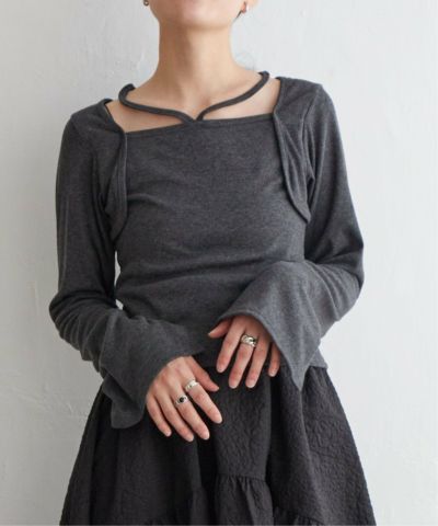 リブボレロ風トップス