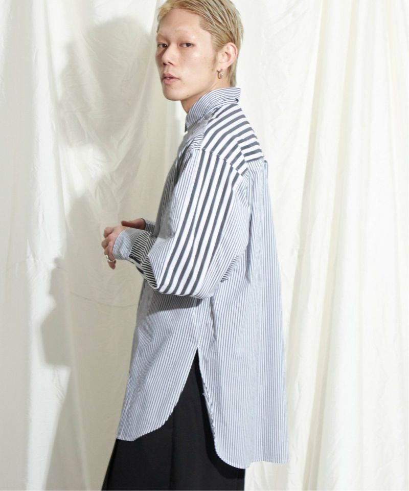 ADAM PATEK/アダムパテック】stripe shirt ストライプシャツ,NO ADAM PATEK/アダムパテック】stripe shirt ストライプシャツ,NO
