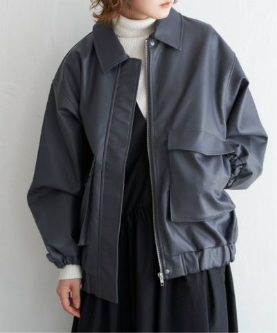 フェイクレザーフライトジャケット