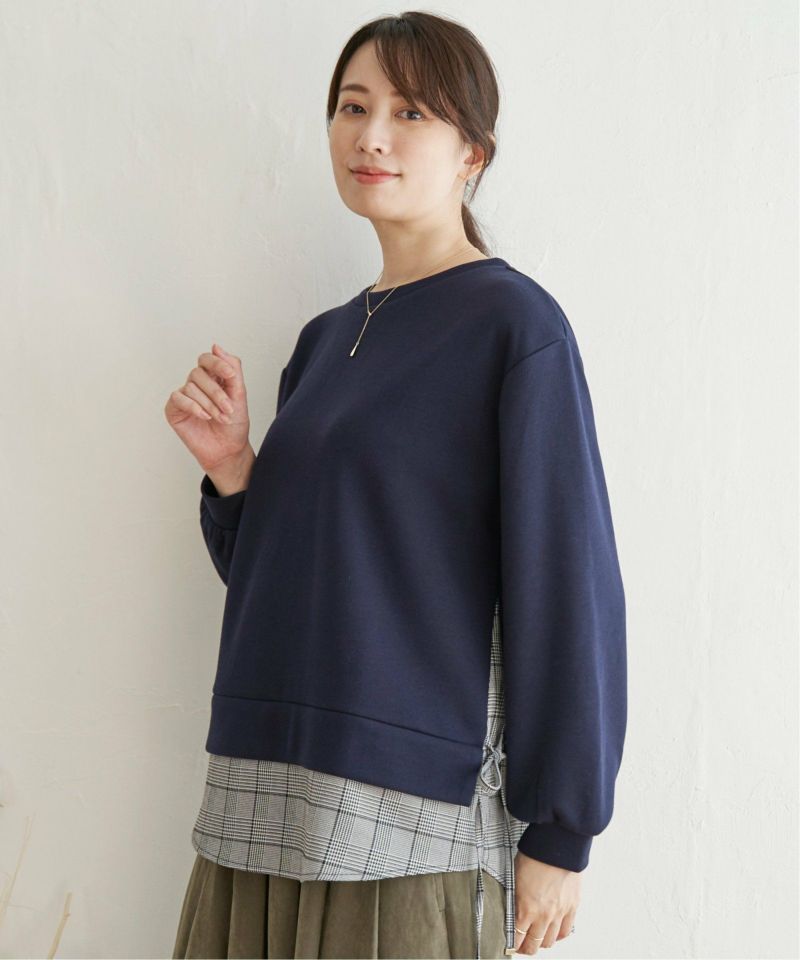 BEAMS HEART トップス カットソー ホワイト ワッフル 重ね着 - トップス