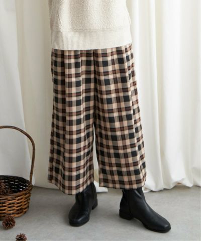 チェックワイドパンツ