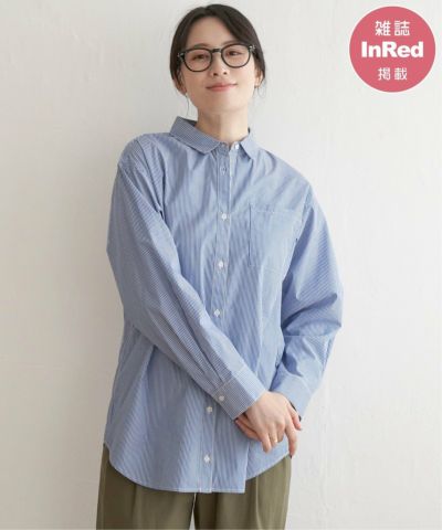 雑誌InRed4月号掲載】ストライプ長袖シャツ,ikka| TOKYO DESIGN CHANNEL